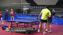 Ma Long & Xu Xin Training Qatar Open 2017