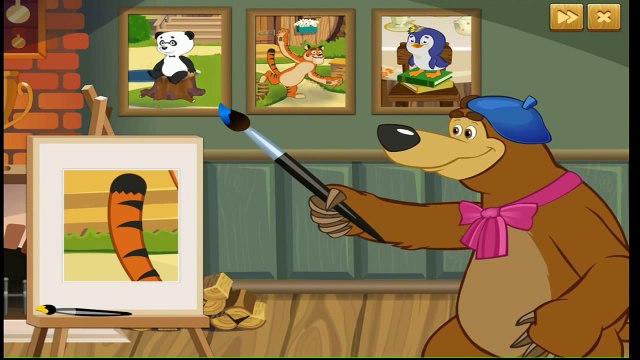 Развивающая игра для детей. Пятнашки. Мультфильм Маша и медведь на русском. Masha and bear