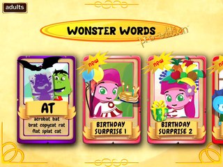 Monster Words App: Phonics and Spelling for Kids with Wonster Words [20+ words]