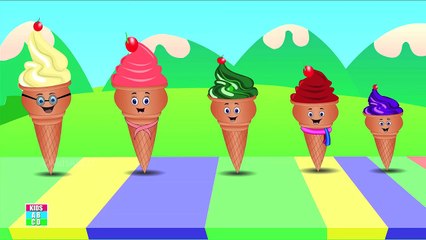 Скачать видео: Ice Creams Finger Family Songs & Learn Colors Collection & Nursery Rhymes