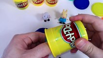 Play doh & Peppa Pig toyS! - Great Kinder Surprise Eggs playdoh cans Elsa kids