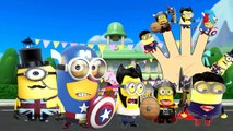 Finger Family Nursery Rhymes Minions Hulk Cartoon | Spiderman Superman Finger Family Rhyme