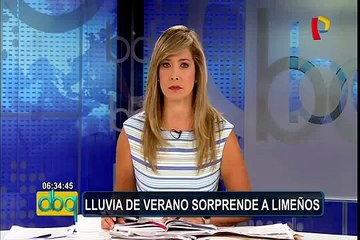 Intensa lluvia de verano inunda diversas calles de Lima