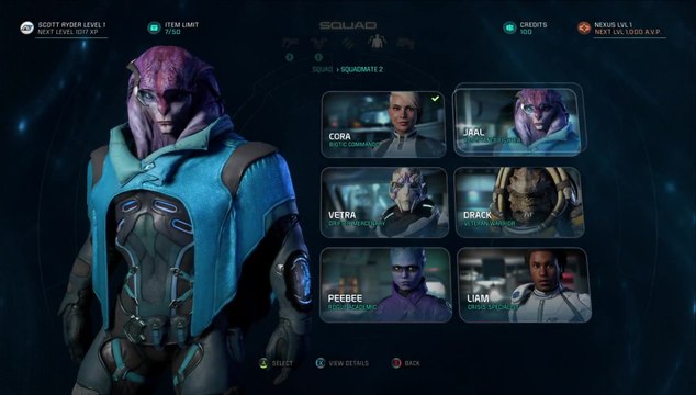 MASS EFFECT: ANDROMEDA | Gameplay Series: Characters (2017)