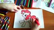 My Little Pony New Coloring Pages for Kids Colors Pinkie Pie Coloring colored markers felt