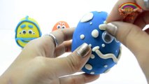 Light Finger Family Rainbow Animal Rings Play Doh Surprise Eggs Learn Colors Nursery Rhyme