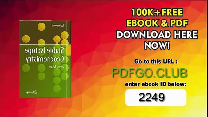 Stable Isotope Geochemistry 7th ed. 2015 Edition