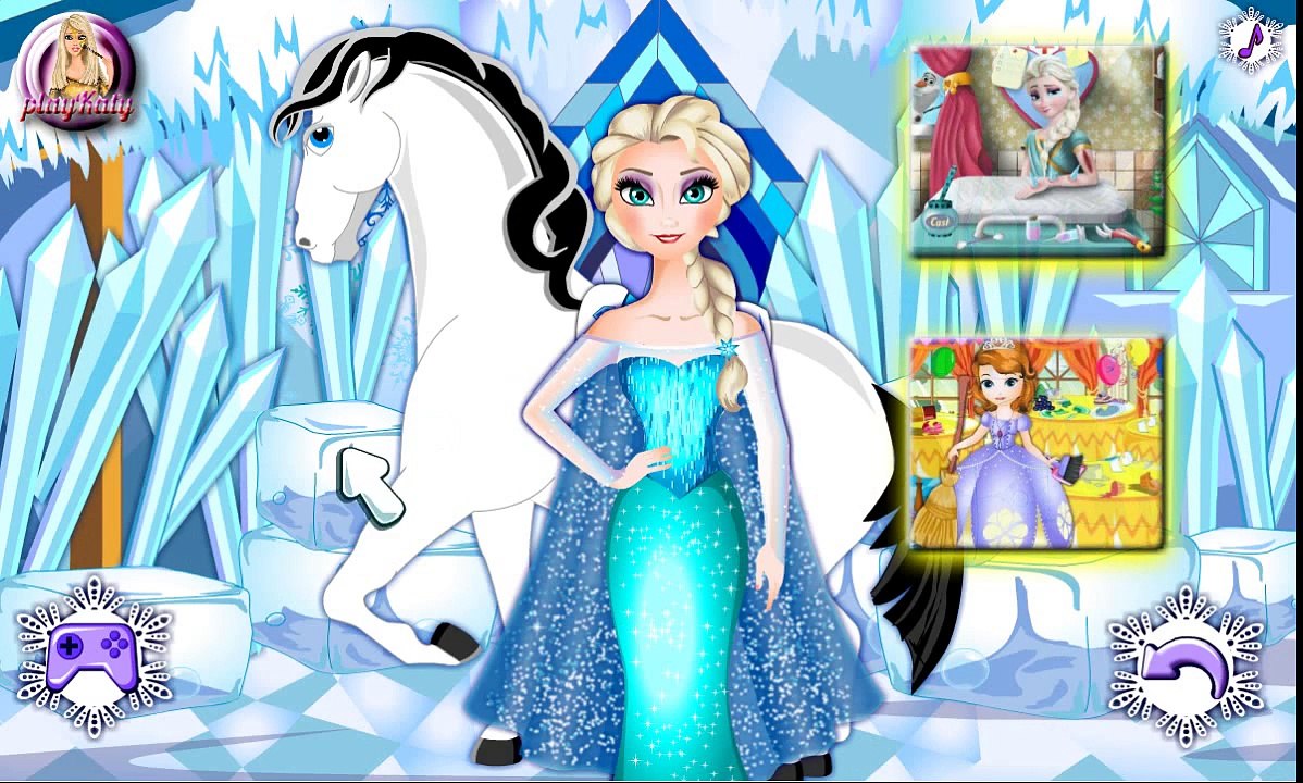 Disney Frozen Games - Elsa Horse Care - Baby Videos Games For Kids