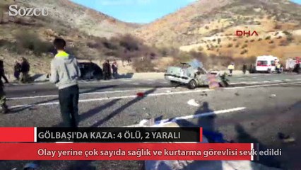 Gölbaşı’nda feci kaza: 4 ölü