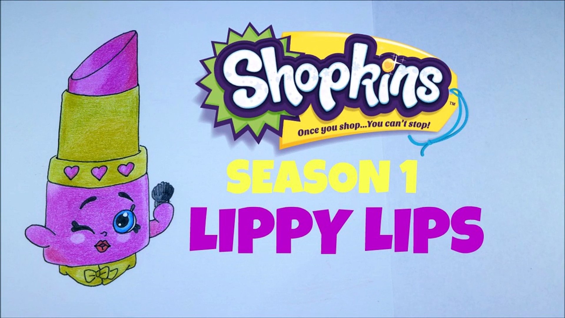 How To Draw Shopkins Season 1 Lippy Lips With Sugar Sprinkles Toy Caboodle Video Dailymotion