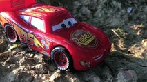 Disney Pixar Cars Lightning McQueen Saves Red Mack Hauler on FIRE Giant Spider Attack Cars