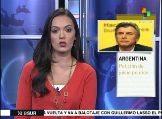 Argentina: diputados del FPV piden juicio político para Mauricio Macri