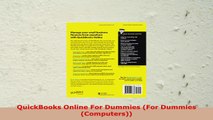 READ ONLINE  QuickBooks Online For Dummies For Dummies Computers