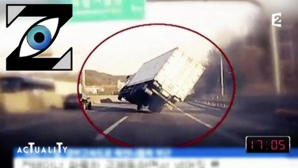 [Zap Télé] Un camion perd le contrôle sur l'autoroute ! (23/02/17)