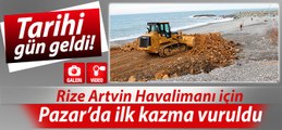 Pazar'da havalimanı için ilk kazma vuruldu