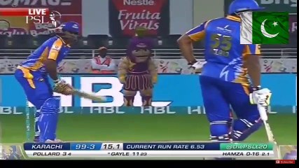 Chris Gayle two sixes vs Quetta Gladiators