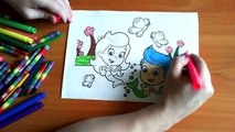 Bubble Guppies New Coloring Pages for Kids Colors Coloring colored markers felt pens pencils