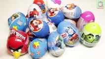 20 Surprise Eggs Ep.1 Angry Birds Monsters Cars Thomas and Friends Spider-man Disney Princess Kinder