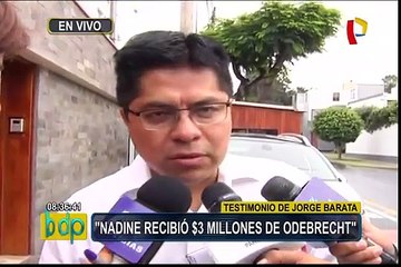 Nadine Heredia: abogado Pedraza se pronuncia tras revelación de aporte de Odebrecht