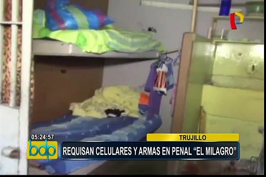 Trujillo: requisan celulares y armas en penal ‘El Milagro’
