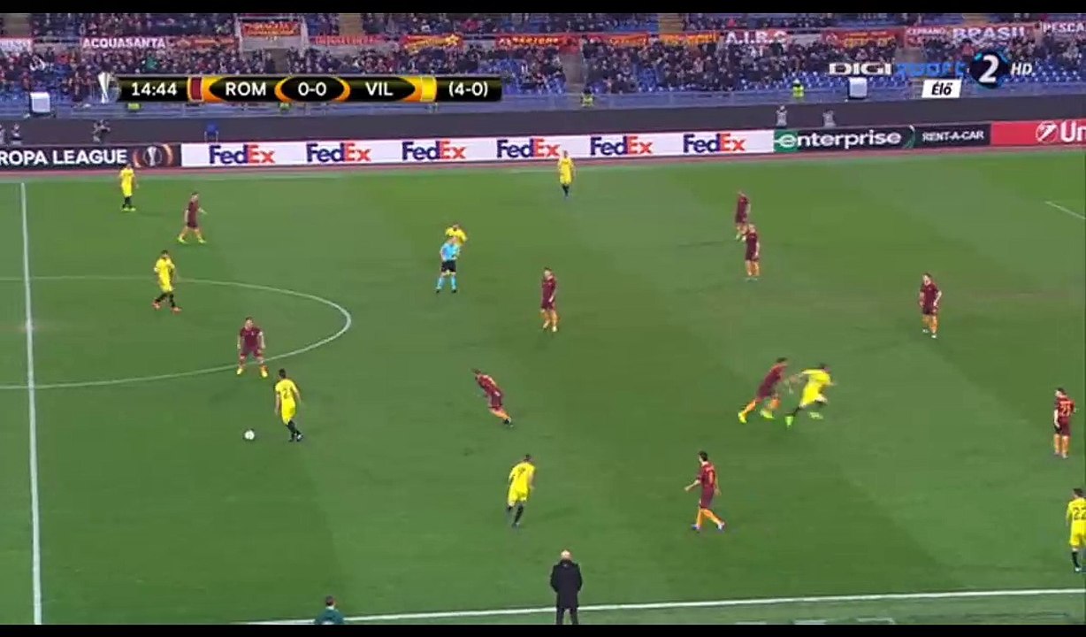 Rafael Borre Goal HD - AS Roma 0-1 Villarreal - 23.02.2017