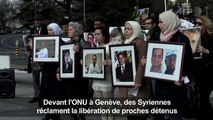 A Genève, des Syriennes réclament la libération des détenus