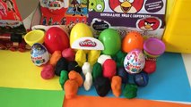 30 Surprise Eggs Play Doh,Киндер Сюрпризы Плей До,Unboxing Kinder Disney Cars,Angry Birds,Barbie