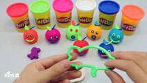 Play and Learn Colours with Playdough Modelling Clay and Vegetables Molds Fun & Creative f