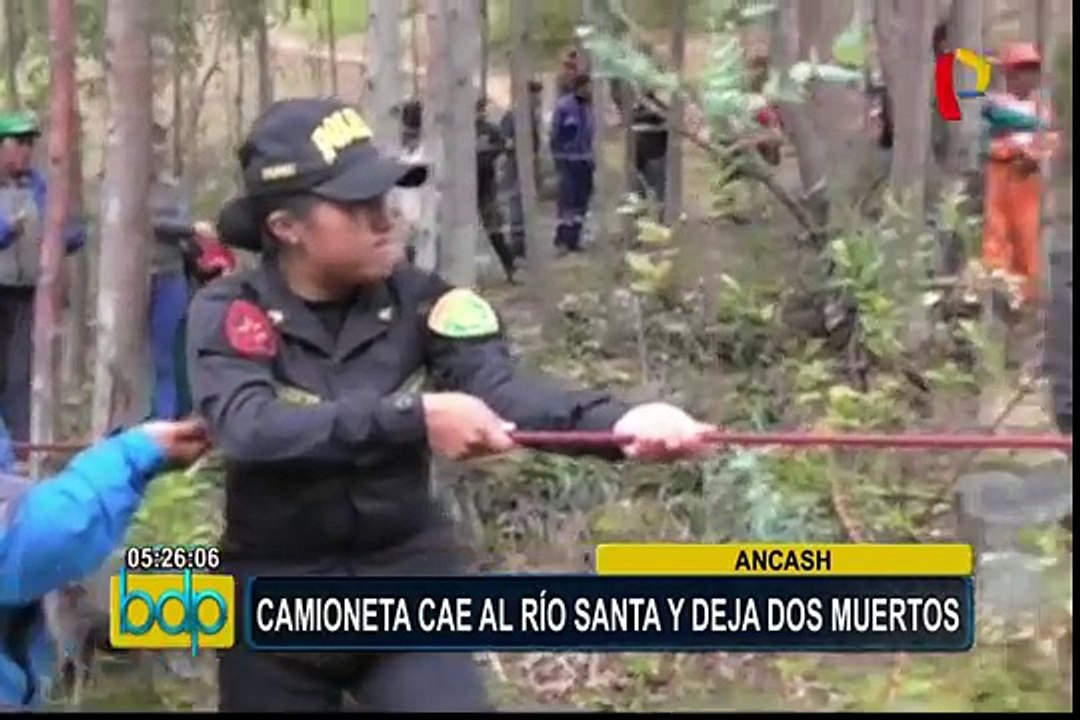 Ancash: caminoneta cae a rio Santa y deja dos fallecidos