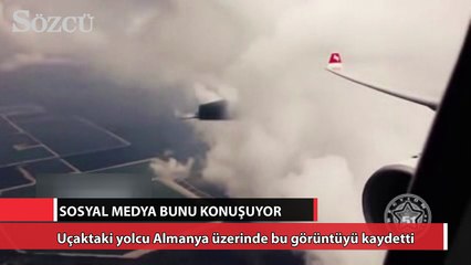 Sosyal medya bu yolcunun UFO görüntülerini konuşuyor!