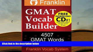 Audiobook  Franklin GMAT Vocab Builder: 4507 GMAT Words For High GMAT Score: FREE Download CD #1