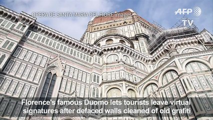 Tourists leave 'virtual graffiti' at Florence cathedral