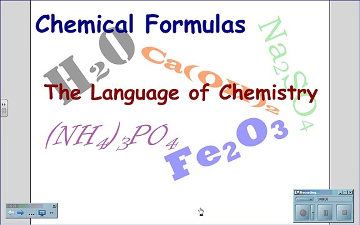 Formula and Subscripts