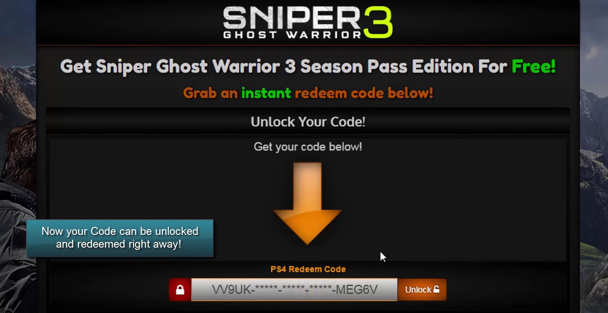 Sniper Ghost Warrior 3 Serial Key/CD Key Download