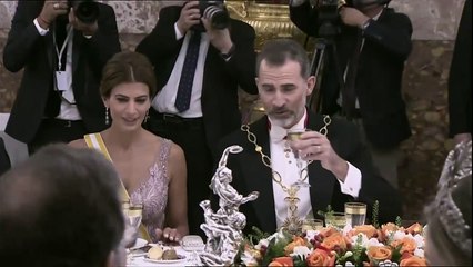 Cena de gala de los Reyes de España en honor del Presidente Macri