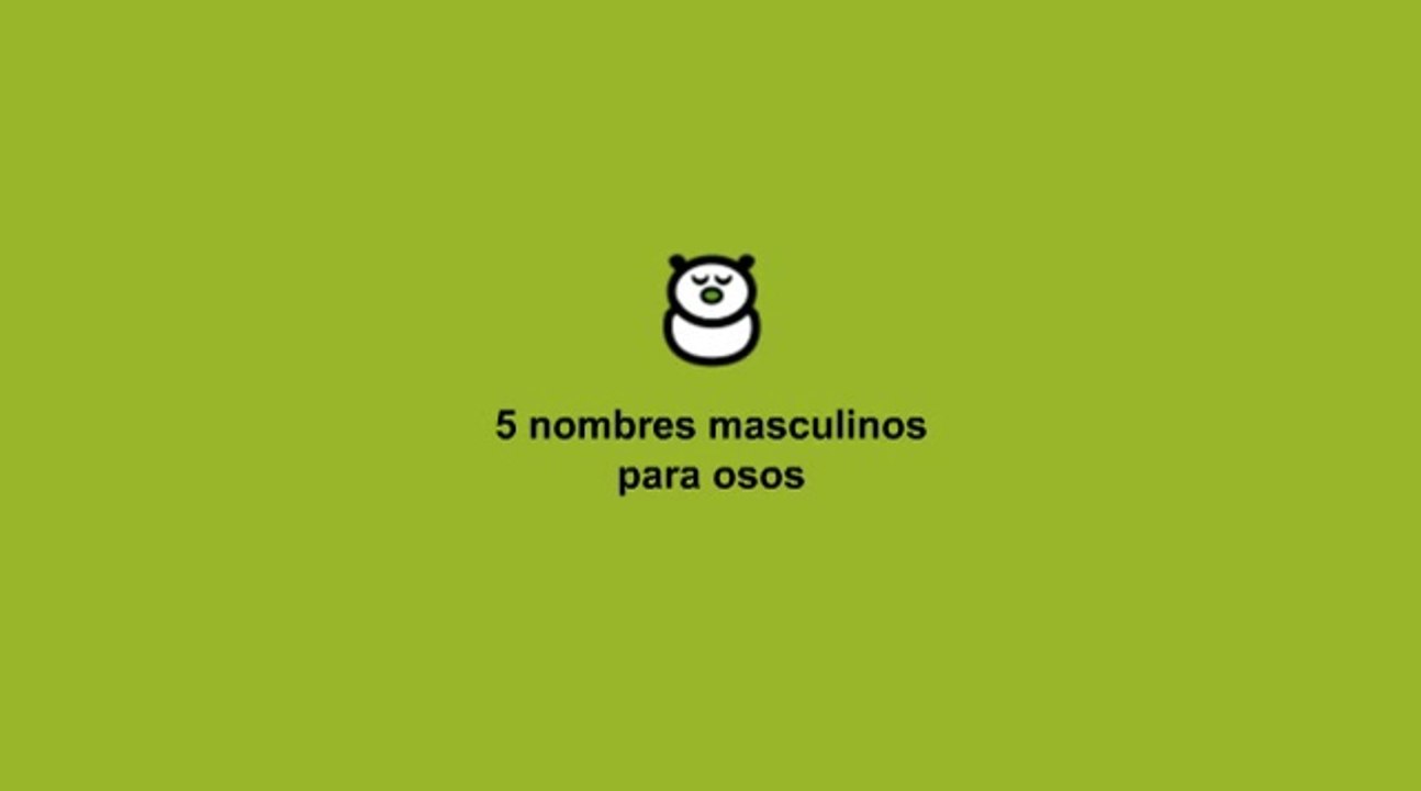 Nombres para osos