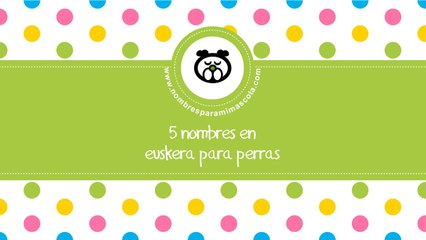 Nombres en euskera para perras