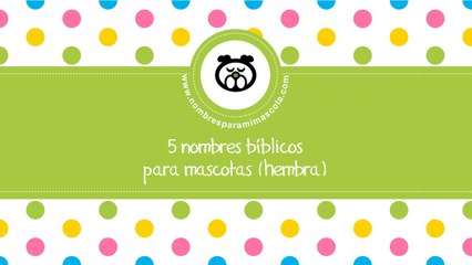Nombres bíblicos para mascotas hembra - www.nombresparamimascota.com