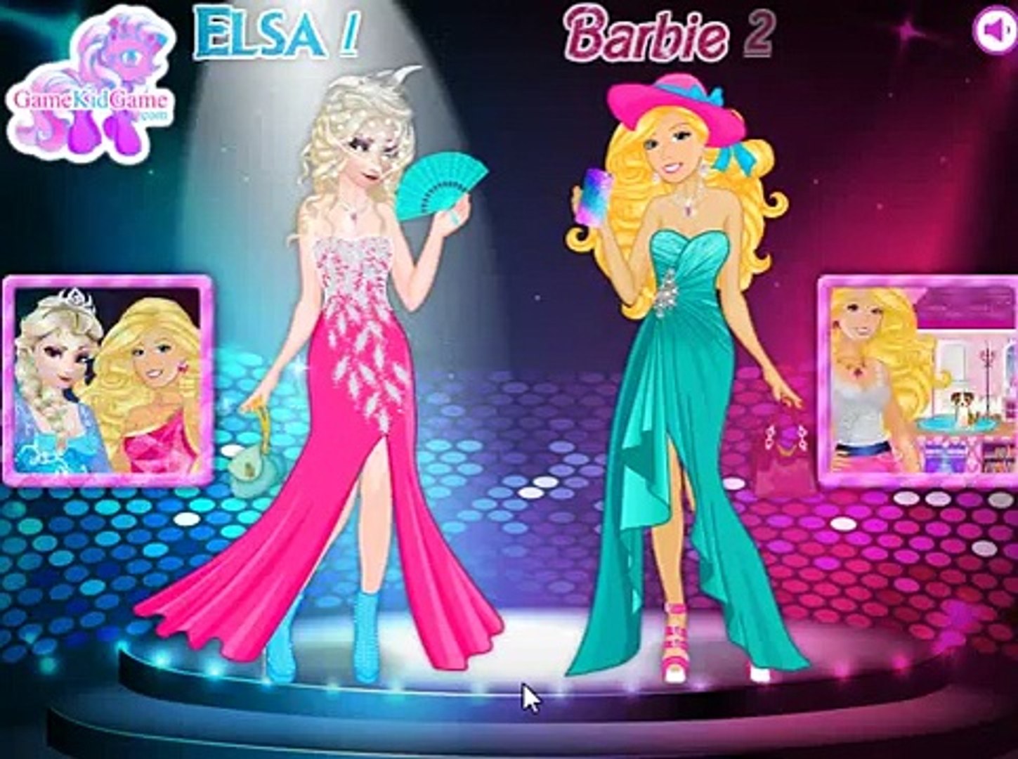 Elsa vs Barbie Fashion Contest - Juegos de Vestir - kids games