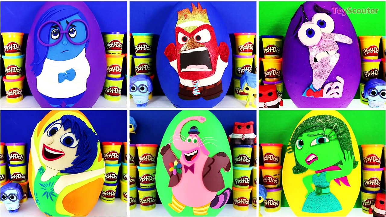 Disney Pixar Inside Out Lego Play-Doh Surprise Eggs Series Joy Anger Sadness Disgust