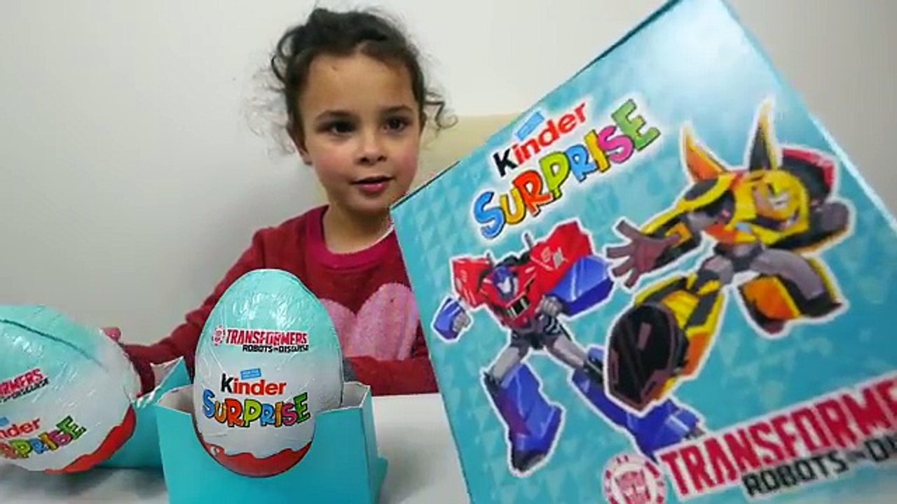 Kinder Surprise Eggs with Transformers Toy GIANT OPTIMUS PRIME Surprise Egg