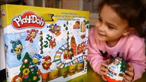 Play Doh and Kinder Surprise Christmas Advent Calendar Day 4 The Peanuts movie Maxi Kinder Eggs