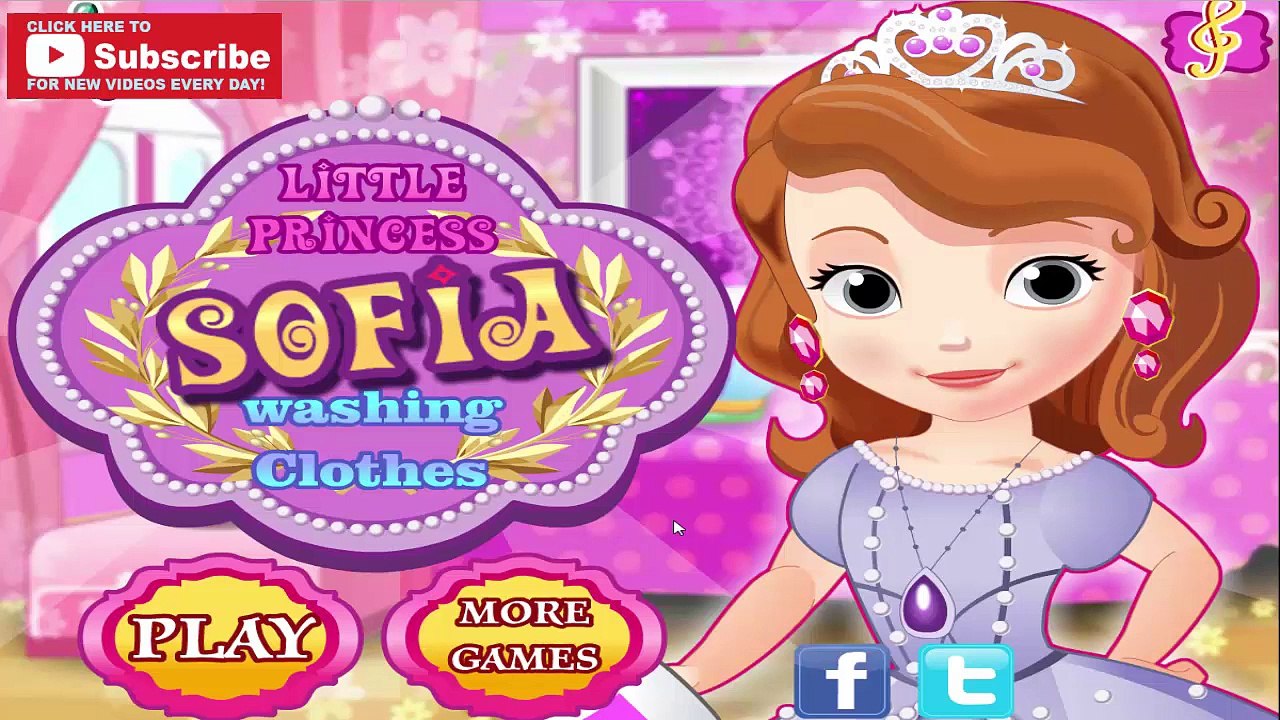 Sofia the First - Little Princess Sofia Washing Clothes - Sofia the First Game Episode for