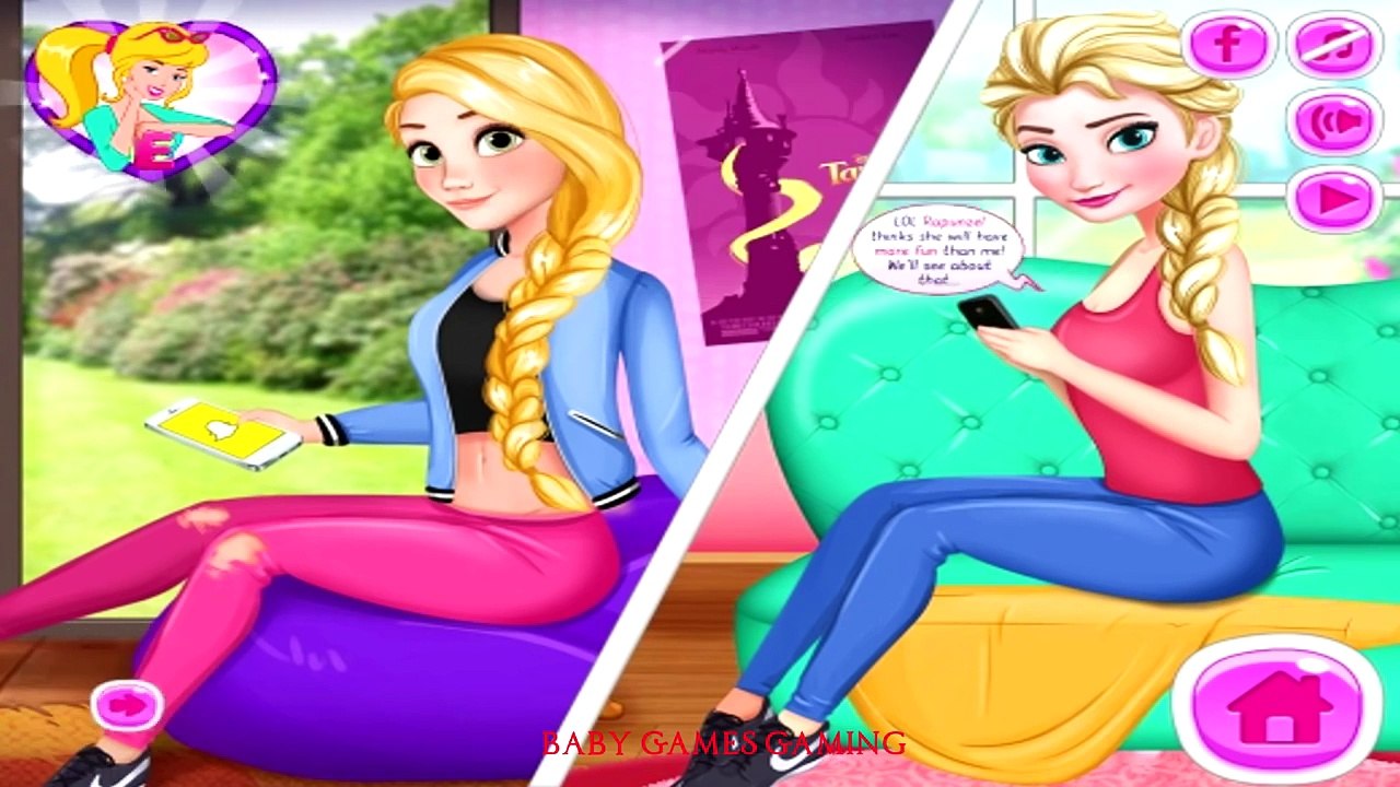 Elsa and Rapunzel Snapchat Rivals - Disney Princess Games for Kids