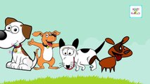 Perro De Dibujos Animados Cantando Dedo De La Familia De Los Niños Canciones Infantiles | Perro De La Familia Dedo Rimas