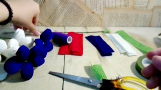 Cách làm Hoa Lưu Ly bằng giấy nhún- Đẹp miễn chê