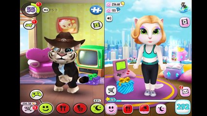 My Talking Tom Level 1 VS My Talking Angela Level 1 Gameplay for Kids HD