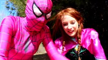 Spiderman y Congelado Elsa Romper?! w/ Rosa Spidergirl, la Hiedra venenosa, Maléfica, Bromista, de Sobra