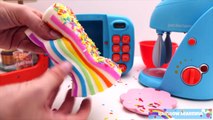 Toy Microwave Squishy Rainbow Cake Play Doh Learn Fruits & Vegetables with Velcro Toys for Kids-YV5_o8a4nlI