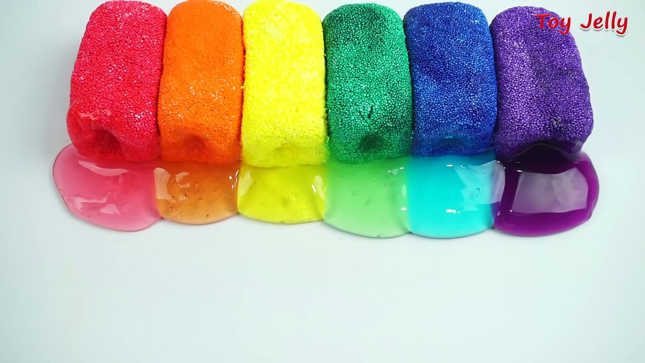 How To Make Colors Cheese Stick Clay Slime Toy DIY Rainbow Foam Clay Sticks Slime Learn Co